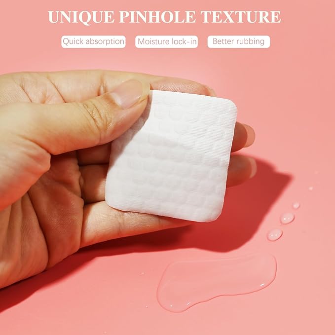 Lint Free Nail Wipes,500PCS AB Side Design Ultra-Absorbent Cotton Nail Wipes for Soaking Up Gel Nail Polish Remover,Tough and Soft Wipes for Acrylic Gel Nails,Home Salon & DIY