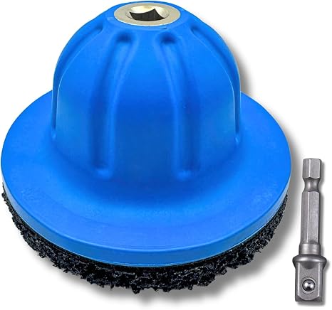 Professional Wheel Hub Grinder Kit - 6-Inch Silicon Carbide Disc with Cordless Drill Adapter - Universal Hub Cleaner for