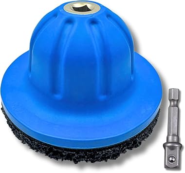 Professional Wheel Hub Grinder Kit - 6-Inch Silicon Carbide Disc with Cordless Drill Adapter - Universal Hub Cleaner for