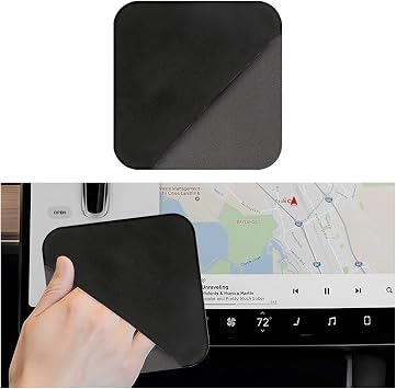 Zpana Car Touch Screen Cleaner Cloth, Microfiber Vehicle Touchscreen Cleaning Pad, Foldable Automotive Interior Screen W