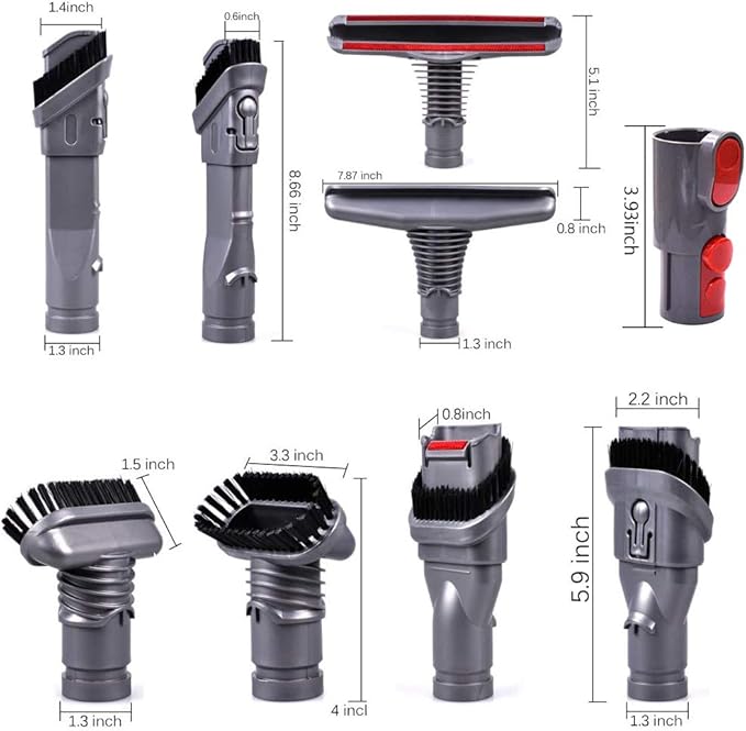 Attachments Tools Kit for Dyson V6 V7 V8 V10 DC16 DC24 DC33 DC34 DC35 DC39 DC44 DC58 DC59 DC62 DC74 Cordless Vacuum Cleaner, Home Cleaning Tools Brush Kit Accessories (5 PACK)