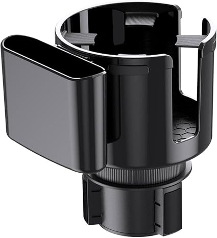 2-in-1 Car Cup Holder Expander with Phone Holder, Universal Cup Holder Adapter, Fits Yeti 14/24/36/46oz, Hydroflask 32/4