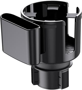 2-in-1 Car Cup Holder Expander with Phone Holder, Universal Cup Holder Adapter, Fits Yeti 14/24/36/46oz, Hydroflask 32/4