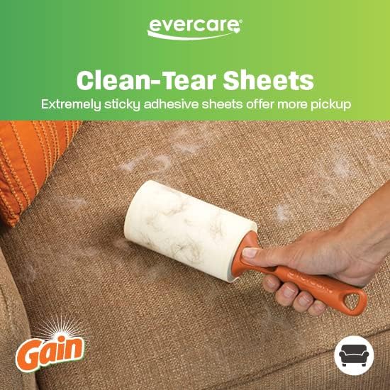 Evercare Gain Scented All-Purpose Lint Roller Brushes with 50 Sheets, Pack of 3 Manual Refillable Lint Rollers with Gain Scent (150 Sheets Total)