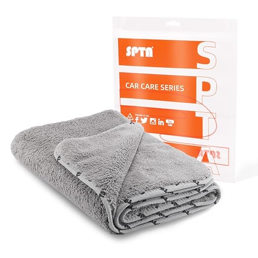 SPTA Drying Towel, Car Wash Drying Towel for Car wahing, Highly Absorbent, 1Pack Large Microfiber Towel Without Scratche