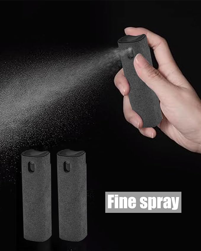 Screen Cleaner Spray and Wipe 2 in 1 Touchscreen Mist Cleaner Touch Screen Cleaner for Car,iPad,Phone,Laptop, MacBook, and More,Car Essentials (2 Units)