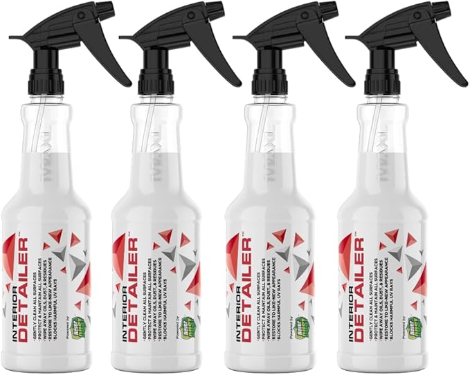 MAXL® Interior Car Cleaner Detailer Spray with NeverDust® Technology Formula (20oz, 4 Pack) - Repels Dust, Wipes Oil, Residue with Matte Finish for Leather, Dash, Trim & Screens - Safe on All Surfaces