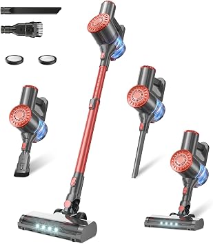 Tipdiy Cordless Vacuum Cleaner with 45KPA 45Mins for Hard Floor & Carpet