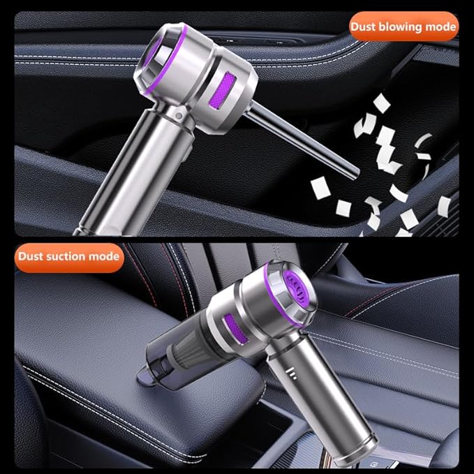 Mini Vacuum Cleaner, 4 in 1 21000PA Brushless Car Vacuum &210000RPM Air Duster 9000mAh Battery Air Blower Wireless Handheld Vacuum for Car,Office and Home