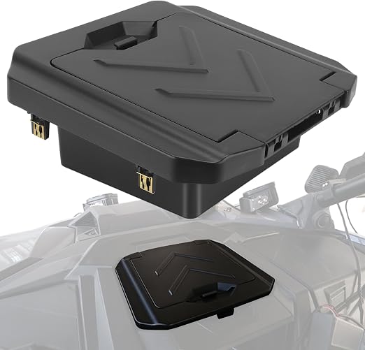 Chelhead Center Console Dash Storage Box ABS, Dashboard Tray Black Center Compartment Storage Bin Compatible with RZR PR
