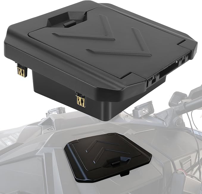 Chelhead Center Console Dash Storage Box ABS, Dashboard Tray Black Center Compartment Storage Bin Compatible with RZR PR