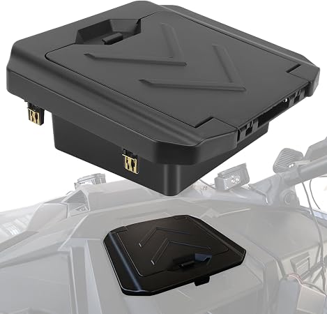 Chelhead Center Console Dash Storage Box ABS, Dashboard Tray Black Center Compartment Storage Bin Compatible with RZR PR