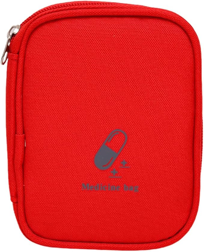 Eforcase Travel First Aid Kit - Small Medicine Bag Pouch Organizer - Mini Empty Medical Supplies Organizer Bag Portable 