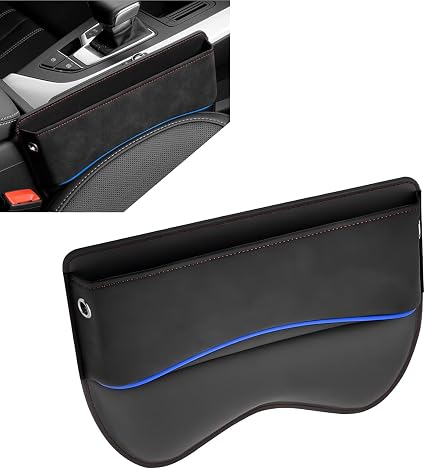 Seat Gap Filler, Multifunctional Storage Bag for Mobile Phone Sunglasses Documents Wallet, Soft Padded Leather Anti-scra