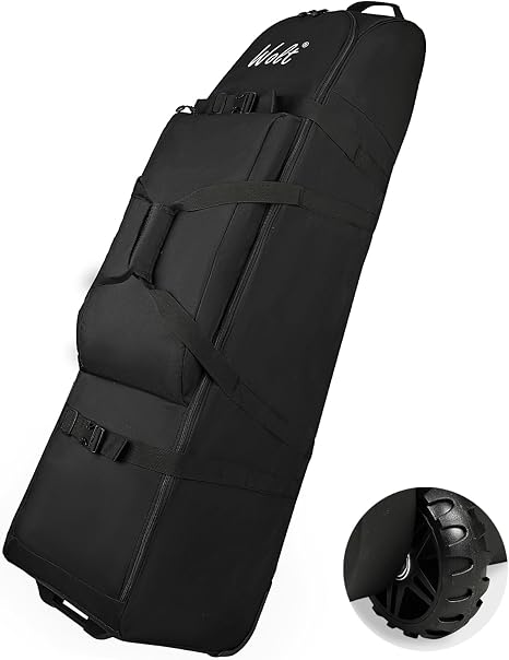 WOLT Golf Travel Bag with Anti-Impact Support System - Soft Padded Golf Travel Case for Airlines, Golf Travel Cover with