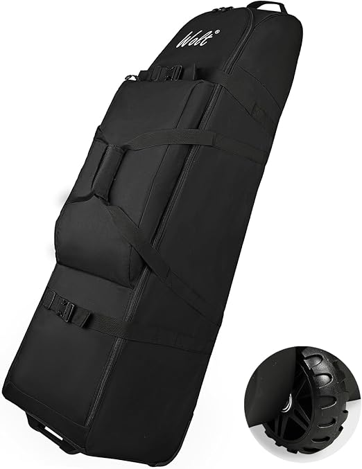 WOLT Golf Travel Bag with Anti-Impact Support System - Soft Padded Golf Travel Case for Airlines, Golf Travel Cover with