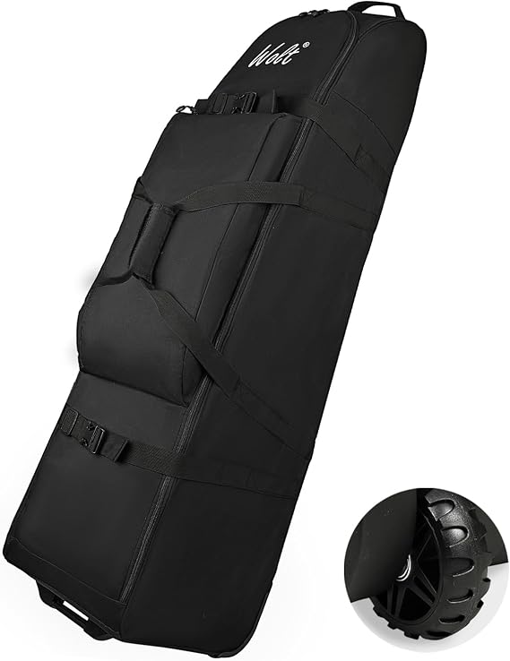 WOLT Golf Travel Bag with Anti-Impact Support System - Soft Padded Golf Travel Case for Airlines, Golf Travel Cover with