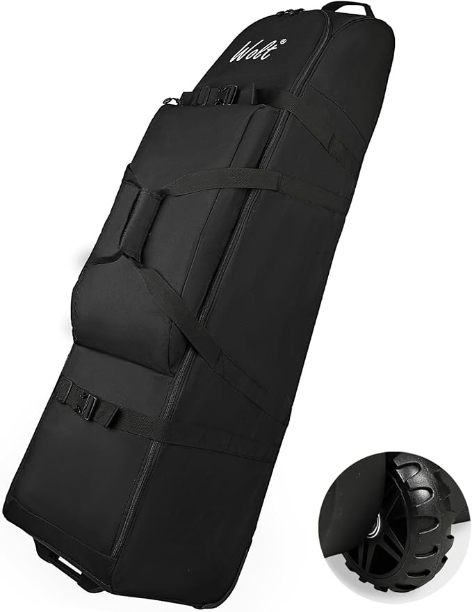 WOLT Golf Travel Bag with Anti-Impact Support System - Soft Padded Golf Travel Case for Airlines, Golf Travel Cover with