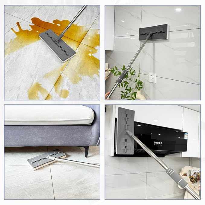 Mops Pad for Floor Cleaning,Magic Sponges Eraser Cleaning Mop Pads Refills Suitable for 13" Flat mop Head (Mop Pad Refill,13"x4.72"x0.98")