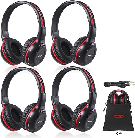 SIMOLIO Two Channel Infrared Headphones for Honda Odyssey, Pilot, uConnect VES, Chrysler Pacifica, Town and Country, GMC