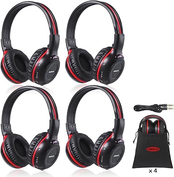 SIMOLIO Two Channel Infrared Headphones for Honda Odyssey, Pilot, uConnect VES, Chrysler Pacifica, Town and Country, GMC
