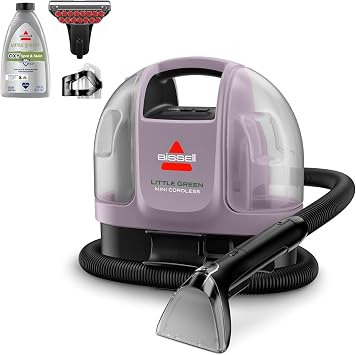 BISSELL Little Green Mini Cordless Portable Carpet and Upholstery Deep Cleaner, Car/Auto Detailer, with HydroRinse Self-