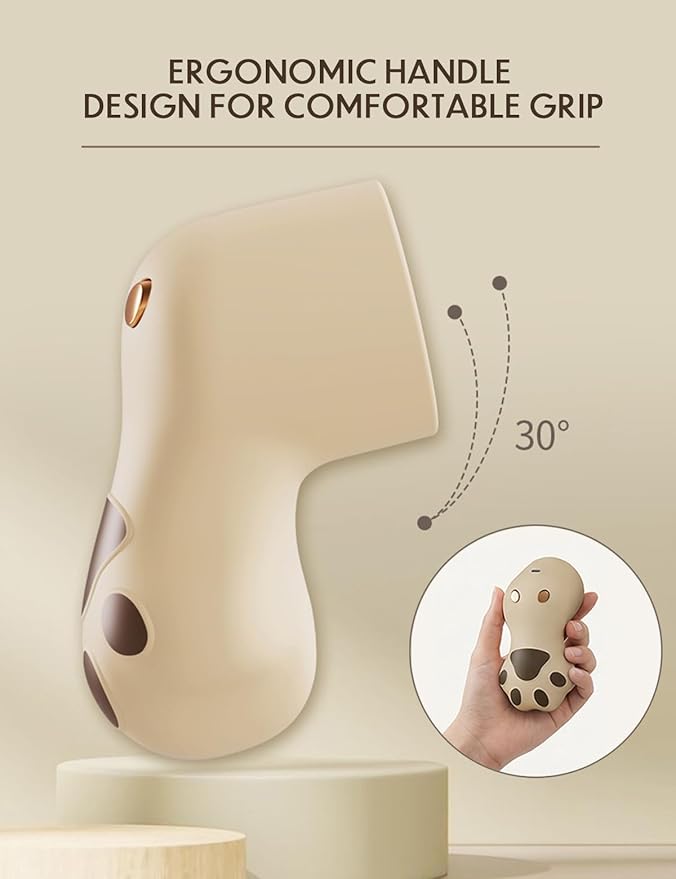 Cute Cat Paw Fabric Shaver, 3-Speed Lint Remover for Clothes, Sweaters, Couches, 2 Extra Blades for Effective Fuzz and Bobble Remove Pilling on All Fabrics and Furniture