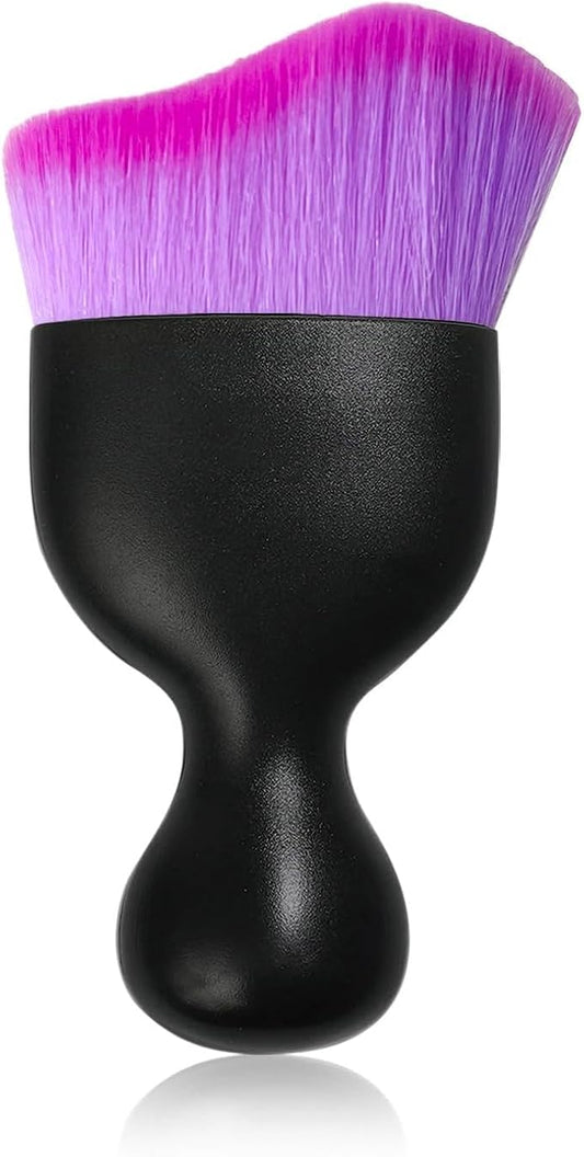 Car Interior Detailing Brush, Curved Car Interior Cleaning Brush with Ultra Soft Bristles & Dust Cover, Scratch-Free Auto Dusting Brushes for Dashboard AC Vent Leather (Purple)