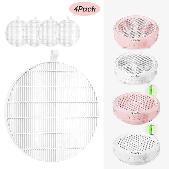 SProR Nail Dust Collector Replacement Filter, 4 Pack Reusable Dust Filter for MelodySusie Hpro/SProR Nail Dust Collector, Compatible Fine Filter for Efficient Nail Dust Collection