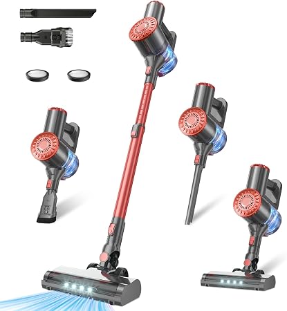 Tipdiy Cordless Vacuum Cleaner with 45KPA 45Mins for Hard Floor & Carpet