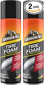 Armor All Tire Foam, Tire Cleaner Spray for Cars, Trucks, Motorcycles, 20 Oz Each, 1.25 Pound (Pack of 2)