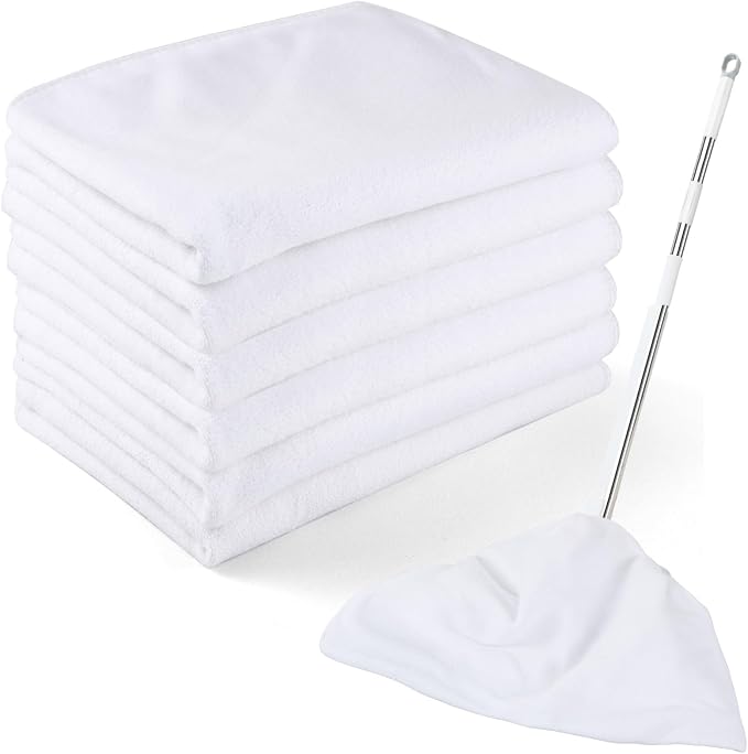 6 Pack Extra Large Microfiber Cleaning Cloths 20"x30", Lint-Free Reusable Towels for Home, Glass, Windows, Office, Kitch