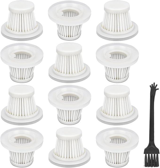 LT-117C Filters Replacement Compatible with KMM LT-117C Handheld Car Vacuum Cleaner - HEPA Vacuum Filter - 12 Pack