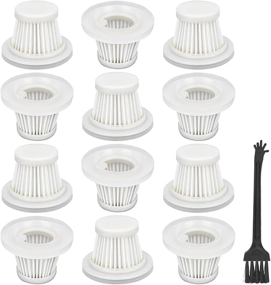 LT-117C Filters Replacement Compatible with KMM LT-117C Handheld Car Vacuum Cleaner - HEPA Vacuum Filter - 12 Pack