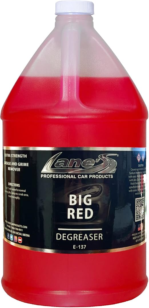 LANE'S Big Red Engine Degreaser | Total Auto Wash Engine Cleaner | 1 Gallon