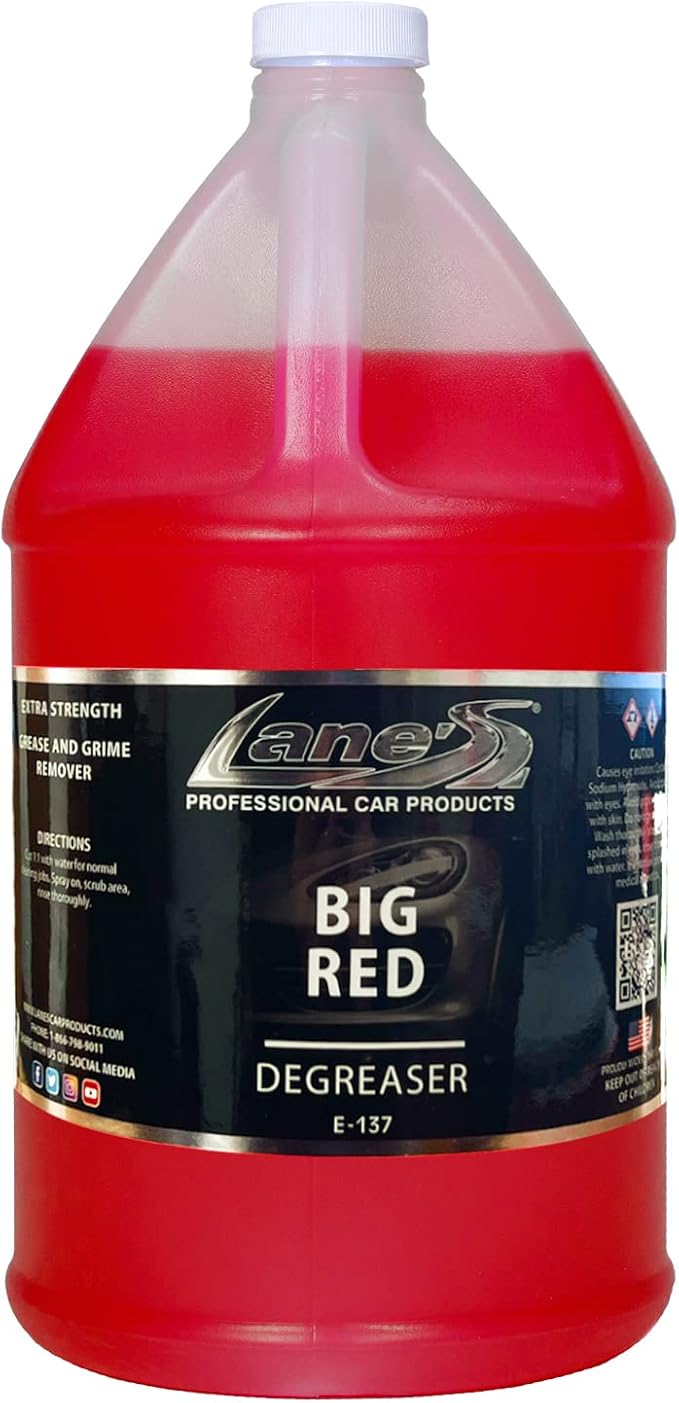 LANE'S Big Red Engine Degreaser | Total Auto Wash Engine Cleaner | 1 Gallon