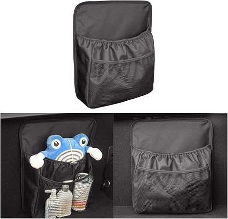 HZEL Car Trunk Organizer, Vehicle Backseat Hanging Storage Bag with Netting Pouch, Multifunctional Automotive Interior S