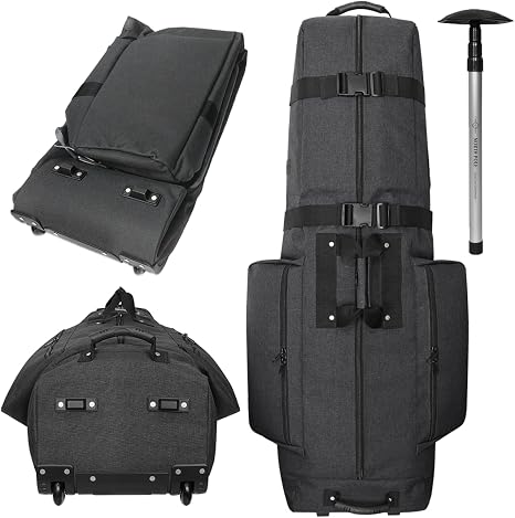 CADDYDADDY Constrictor Golf Travel Bag Cover w/Thick Dense Foam Padded Top