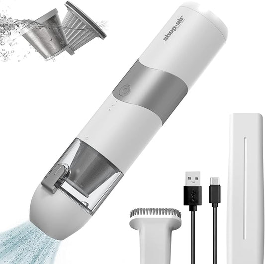 Cordless Handheld Vacuum Cleaner, 5500Pa 65W Powerful Suction, Mini Vacuum with Attachments, Rechargeable 2500mAH Li-ion Battery, for Home, Office and Car