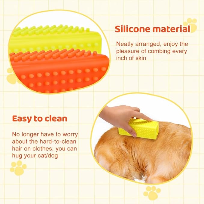 Pet Hair Remover for Furniture and Carpets - Rubber Brush Roller for Sofas and Hollow Cleaner