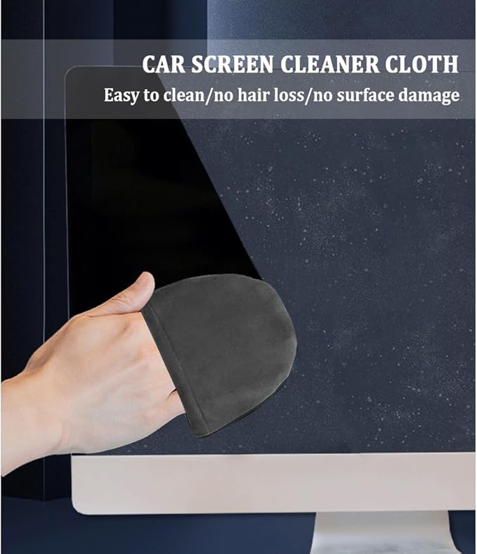Car Screen Cleaner Cloth,Rapid Dust Removal Microfiber Cleaning Cloth for Car Display,Cell Phones,Dashboard,Double Sided Car Touch Screen Cleaner Car Accessories for Car,Truck,SUV (Triangular Shape)