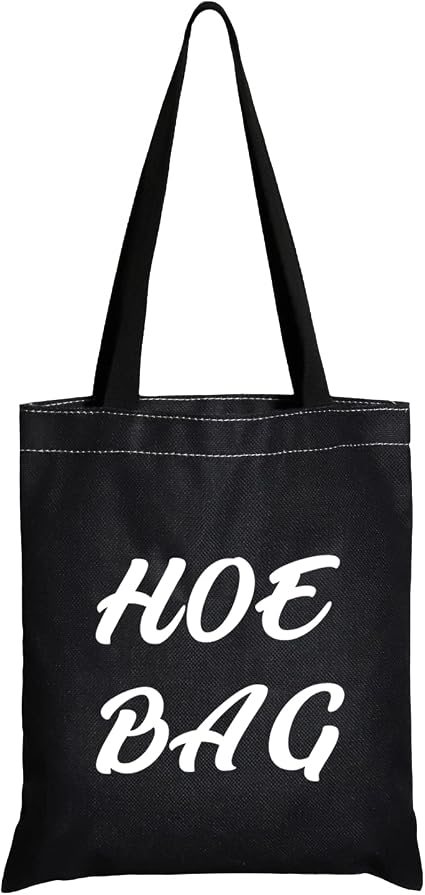 JXGZSO Funny Naughty Gift Hoe Overnight Bag - Hilarious Gag Gifts (HOE BAG Shopping Black)