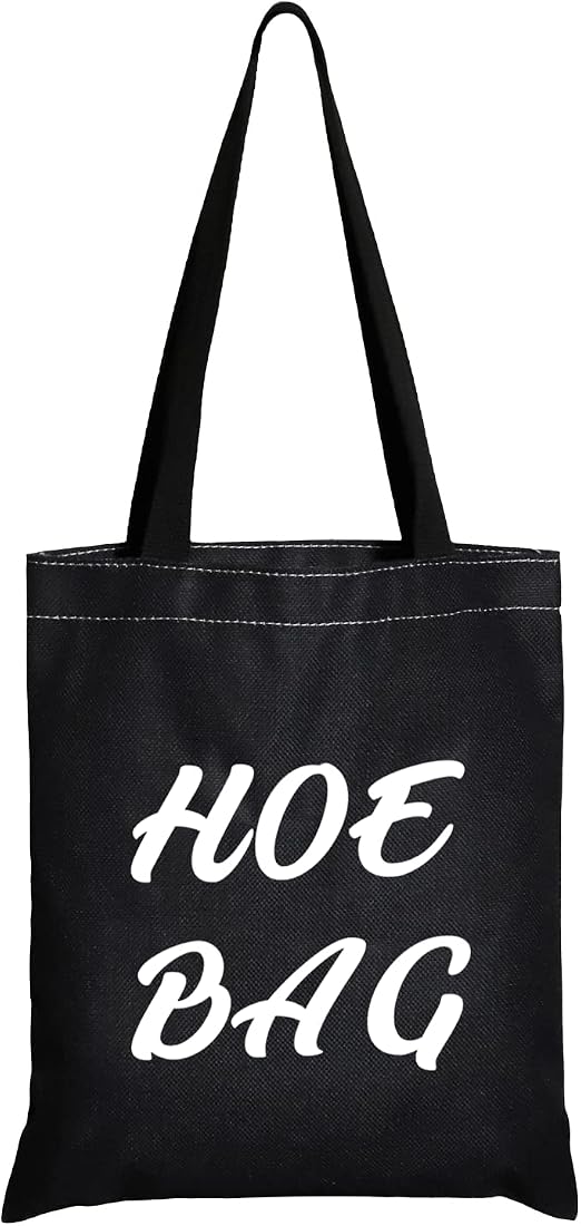 JXGZSO Funny Naughty Gift Hoe Overnight Bag - Hilarious Gag Gifts (HOE BAG Shopping Black)