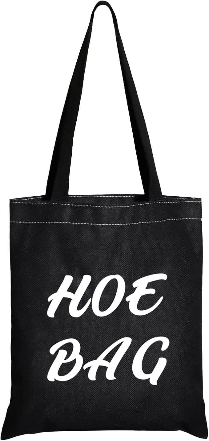 JXGZSO Funny Naughty Gift Hoe Overnight Bag - Hilarious Gag Gifts (HOE BAG Shopping Black)