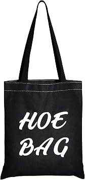 JXGZSO Funny Naughty Gift Hoe Overnight Bag - Hilarious Gag Gifts (HOE BAG Shopping Black)