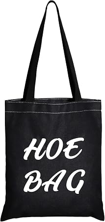 JXGZSO Funny Naughty Gift Hoe Overnight Bag - Hilarious Gag Gifts (HOE BAG Shopping Black)