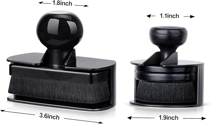 BABYSHEEP Car Tire Shine Applicator,Large Vegan Tire Shine Brush - Automotive Tire Dressing Applicator Brush with Storage Stand for Tire Detailing & Car Wash Kit, Black, 3.6 Inch Length (Black)