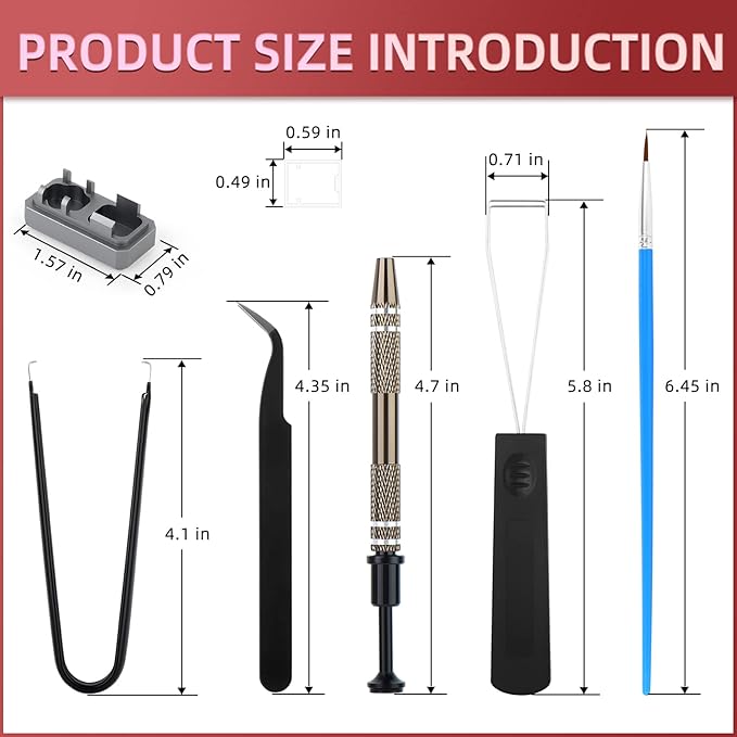 RUNJRX 44 Keyboard Switches Acrylic Lube Station,Switch Films 120Pcs,Switch Opener for MX Cherry Kailh Akko,Lube Tool for Mechanical Keyboard