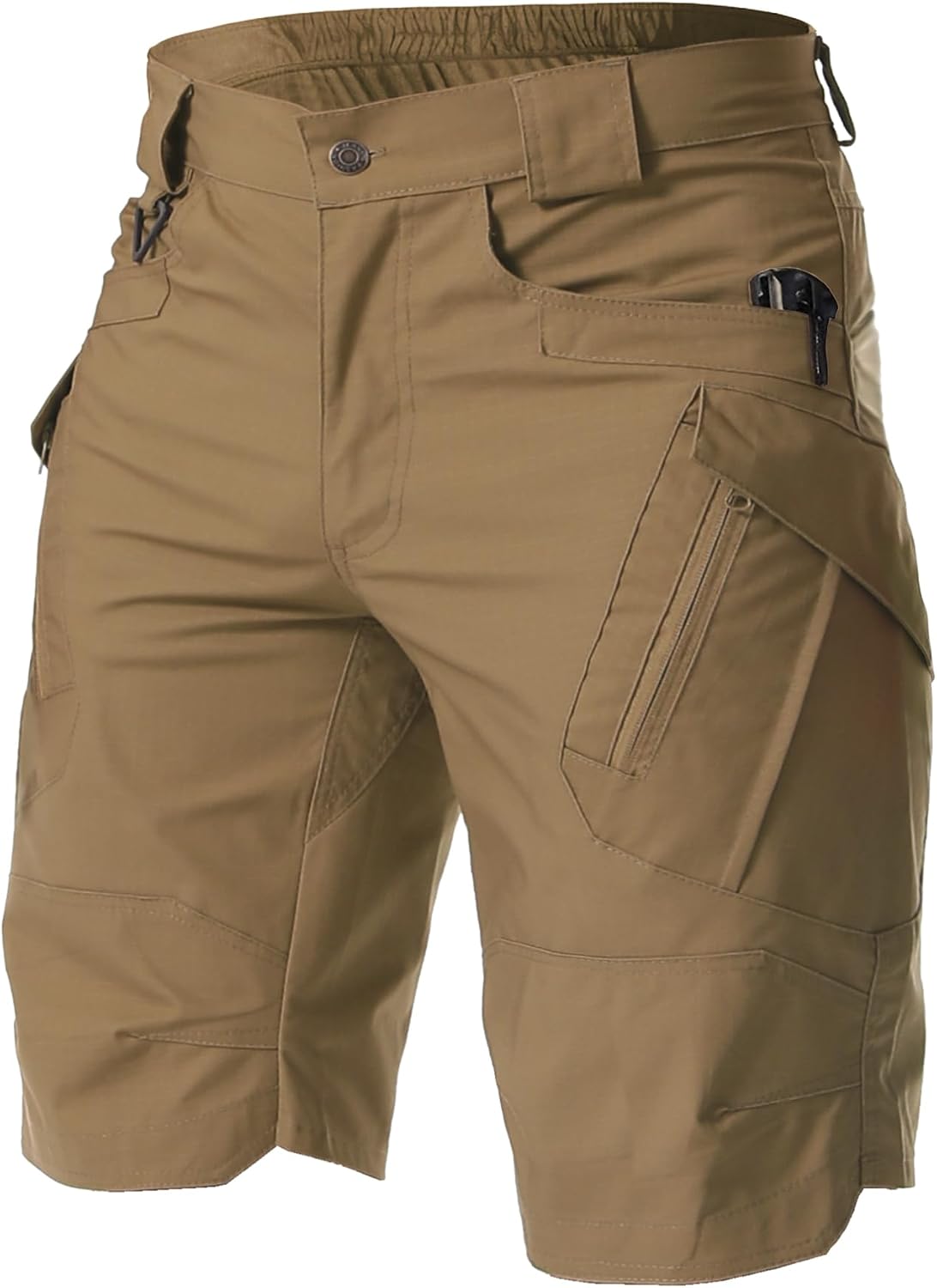Men's Hiking Shorts Waterproof Tactical Cargo Short Pants Quick Dry Work Shorts with Multi Pockets(No Belt)
