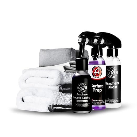 Adam's UV Graphene Ceramic Coating Kit Without UV Flashlight - 10H Ceramic Coating for Cars with UV Glow Technology, 7+ 